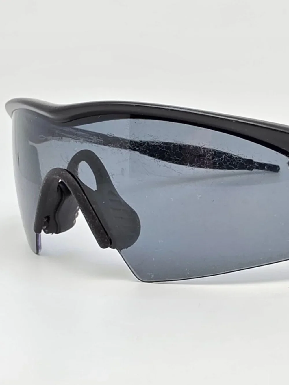 Oakley 11-162 SI Industrial M Frame Black Polarized Z87 Grey Strike Sunglasses